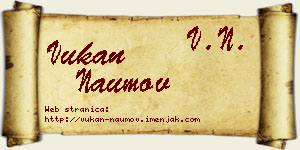 Vukan Naumov vizit kartica